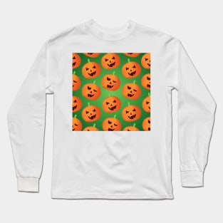 Brightly Colored Skulls Halloween pattern Long Sleeve T-Shirt